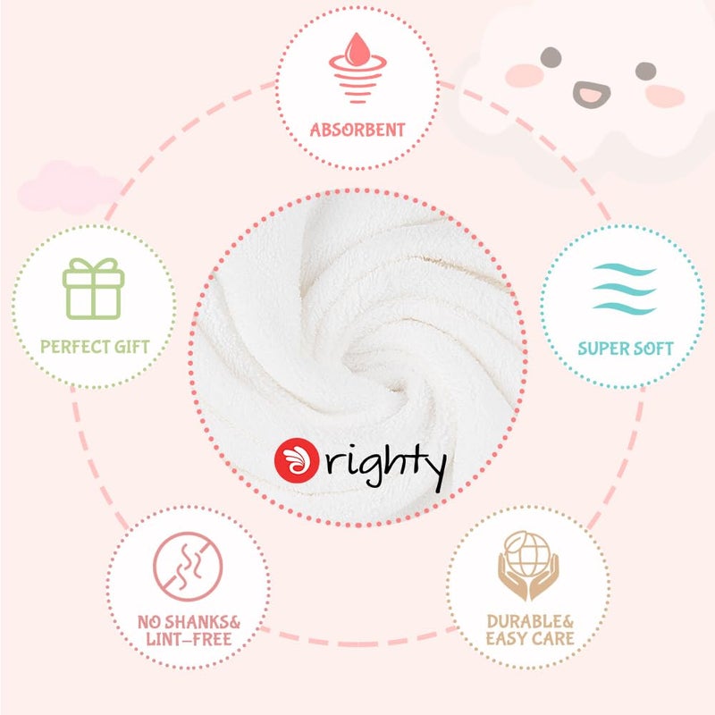 Orighty Burp Cloths for Baby 8 Pack - Super Soft & Absorbent Coral Fleece Baby Burp Cloth, 20x10 Inch Gentle Large Burping Rugs for Babies Sensitive Skin, Burping Cloths for Newborn Essential, White - Image 2